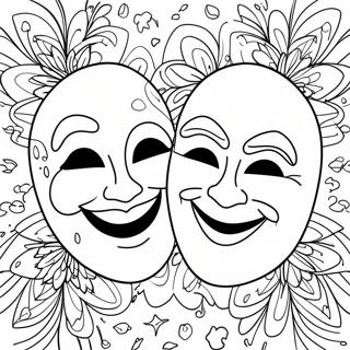 Laugh Now Cry Later Mask Coloring Page 63123-50599