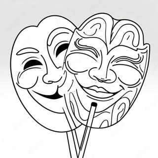 Laugh Now Cry Later Mask Coloring Page 63123-50600