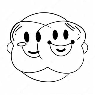 Happy Face And Sad Face Coloring Page 63124-50604