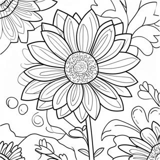 Chrysanthemum Flower Coloring Page 63133-50608