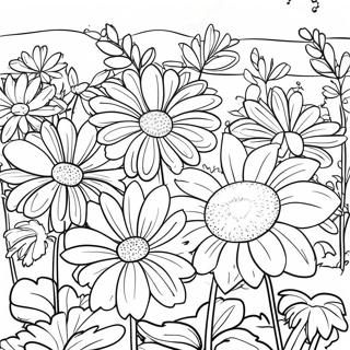 Beautiful Chrysanthemum Garden Coloring Page 63134-50611