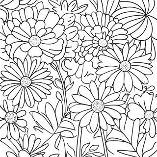 Beautiful Chrysanthemum Garden Coloring Page 63134-50612