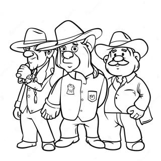 Turning Red 4 Town Characters Coloring Page 63163-50630