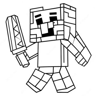 Minecraft Piglin Coloring Page 63173-50656