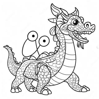 Festive Dragon Dance Coloring Page 6317-5154