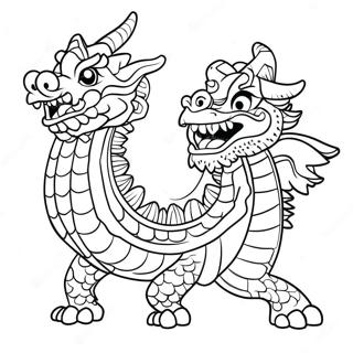 Festive Dragon Dance Coloring Page 6317-5156