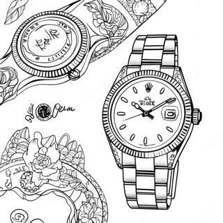 Classic Rolex Watch Coloring Page 63204-50677