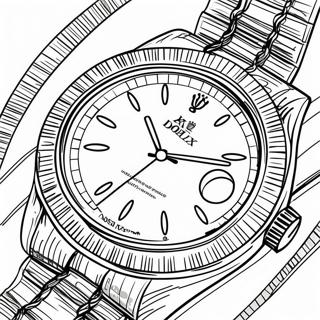 Classic Rolex Watch Coloring Page 63204-50679