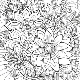 Intricate Floral Tattoo Coloring Page 63244-50695