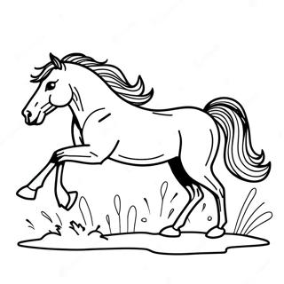 Majestic Wild Horse Running Coloring Page 63264-50714