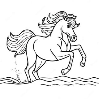 Majestic Wild Horse Running Coloring Page 63264-50716