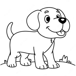 Happy Labrador Playing With Ball Coloring Page 6327-5161