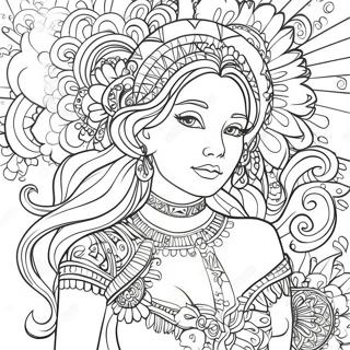 Vibrant Posca Art Coloring Page 63284-50730