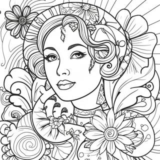 Vibrant Posca Art Coloring Page 63284-50732