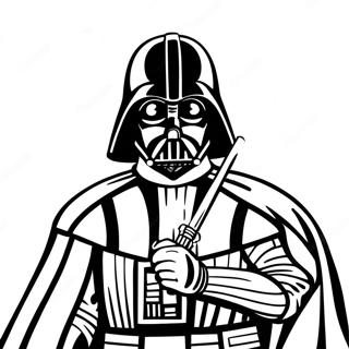 Darth Vader With Lightsaber Coloring Page 632-498