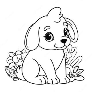 Easter Puppy Coloring Page 63343-50773