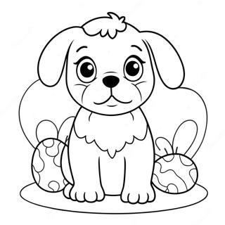 Easter Puppy Coloring Page 63343-50776