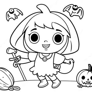 Dora Halloween Coloring Page 63353-50790