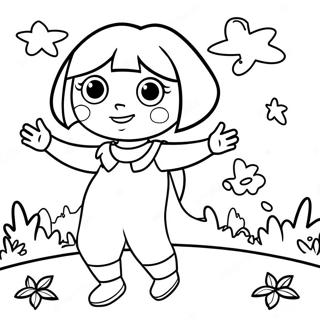 Dora In A Spooky Costume Coloring Page 63354-50782