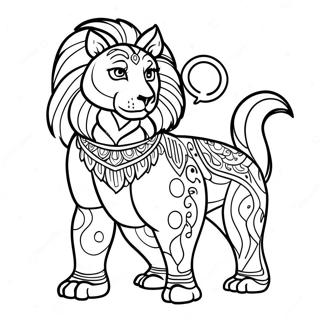 Kiara In Majestic Stance Coloring Page 63374-50805