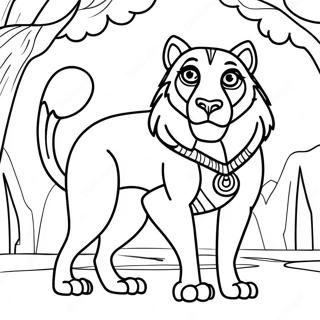 Kiara In Majestic Stance Coloring Page 63374-50806