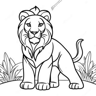 Kiara In Majestic Stance Coloring Page 63374-50807