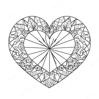 Diamond Heart Coloring Pages