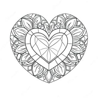 Diamond Heart Coloring Page 63383-50803