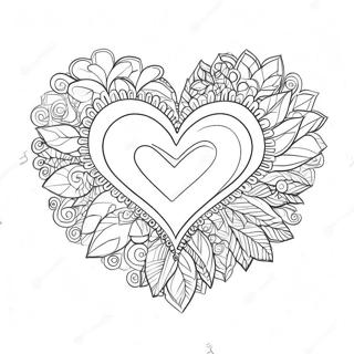 Sparkling Diamond Heart Coloring Page 63384-50809