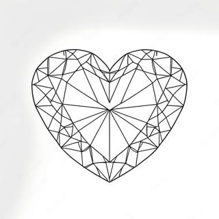 Sparkling Diamond Heart Coloring Page 63384-50812