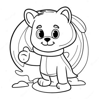 Gimkit Character In Action Coloring Page 63394-50817