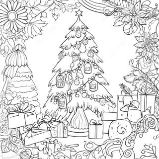 Detailed Christmas Tree Coloring Page 63413-50834