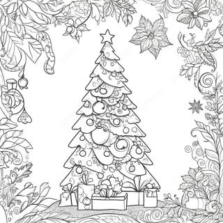 Detailed Christmas Tree Coloring Page 63413-50835