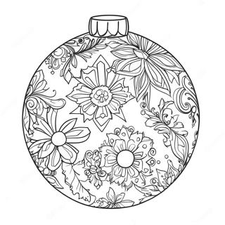 Festive Christmas Ornament Coloring Page 63414-50830