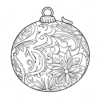 Festive Christmas Ornament Coloring Page 63414-50831