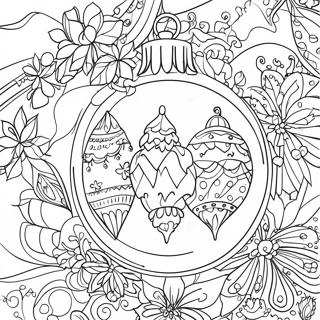 Festive Christmas Ornament Coloring Page 63414-50832