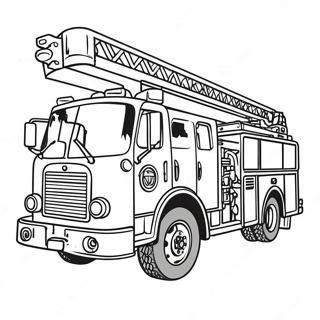 Bright Red Fire Truck Coloring Page 63424-50843