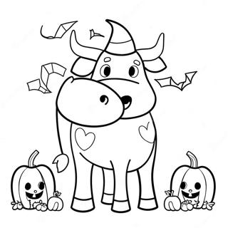 Halloween Cow Coloring Page 63433-50846