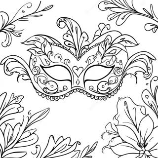 Mardi Gras Mask Coloring Pages