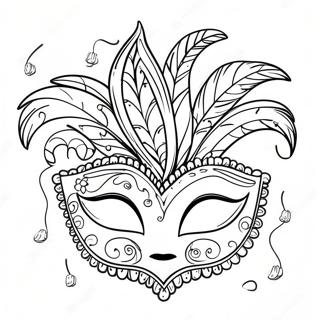 Mardi Gras Mask Coloring Pages