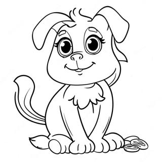 Abby In A Playful Pose Coloring Page 63464-50872