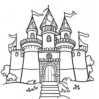 Medieval Castle Coloring Page 6346-5174