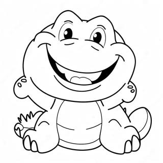 Friendly Chomper With Big Smile Coloring Page 63474-50883