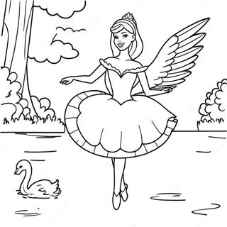 Barbie Swan Lake Coloring Page 63513-50906