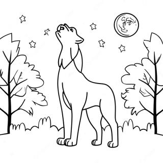 Loona Howling At The Moon Coloring Page 63554-50945