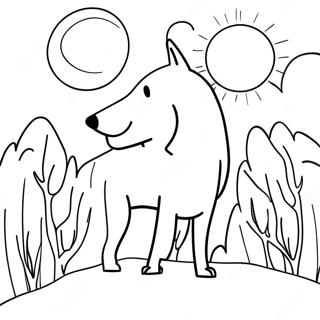 Loona Howling At The Moon Coloring Page 63554-50947