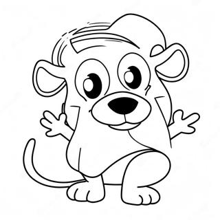 Hilarious Cartoon Characters Coloring Page 63574-50963