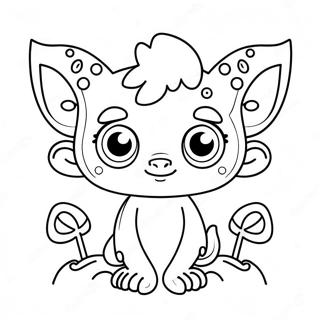 Cute Demon With Big Eyes Coloring Page 6357-5186