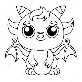 Cute Demon With Big Eyes Coloring Page 6357-5187