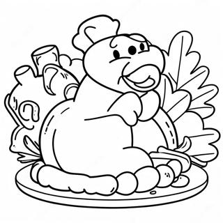 Garfield Thanksgiving Feast Coloring Page 63583-50969